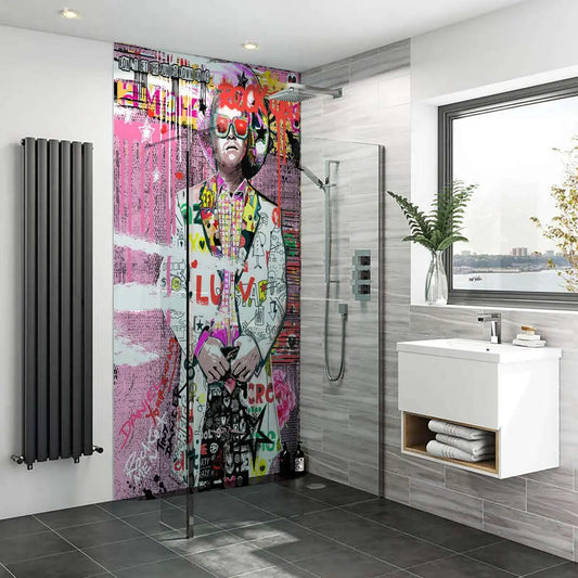 Rocket Man Elton John Acrylic Shower Waterproof Wall Panel Rock Salt Prints