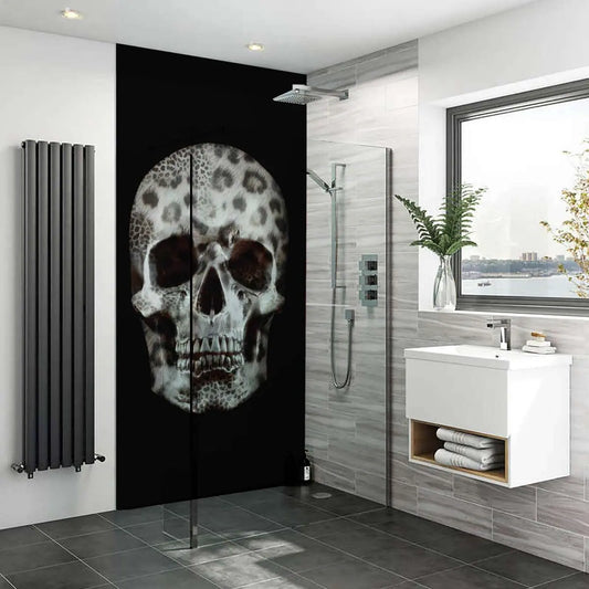 Skull Acrylic Shower Waterproof Wall Panel Rock Salt Prints